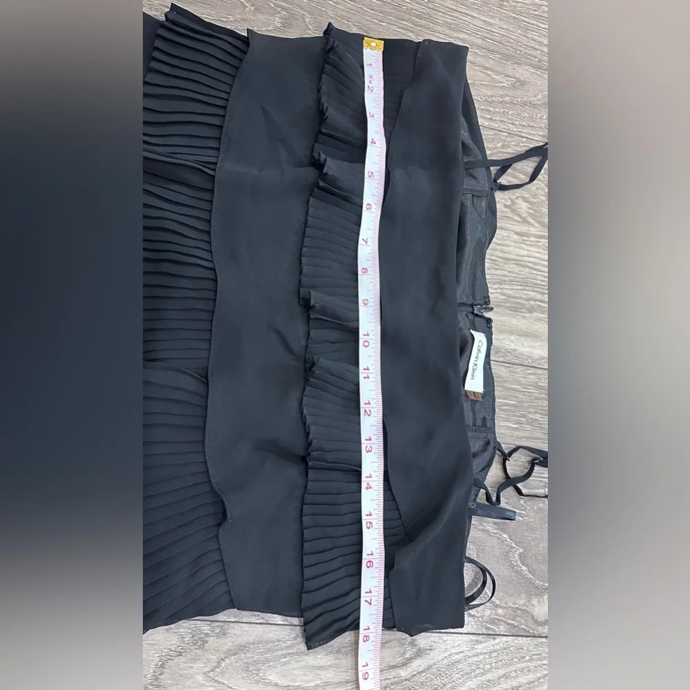 🖤🖤Calvin Klein Women’s Black Ruffle Spaghetti Strap Dress -🖤🖤 - Picture 9 of 9